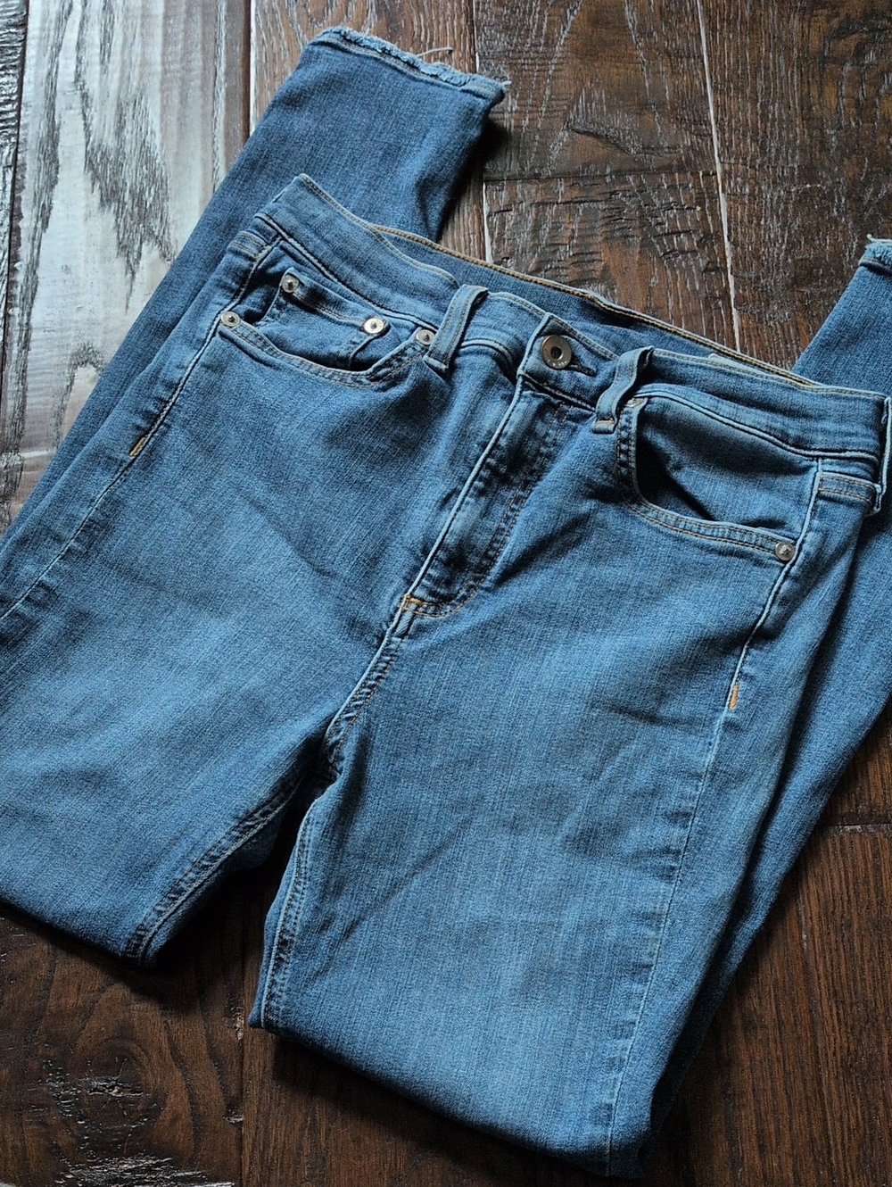 Rag & Bone I  Medium Wash High Rise Ankle Length Skinny Stretch Denim Jeans, 29